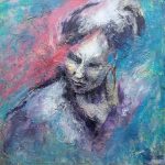 flamenco passion 50x50cm acryl mixed media, 444 euro
