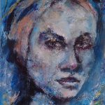 standing in the cold 50x60 cm acryl mixed media, 490 euro