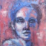 red and blue 40x50cm acryl mixed media, 440 euro