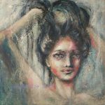 dignity 50x50 cm acryl mixed media, 444 euro