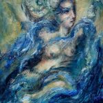 waternymph 80x100 cm acryl mixed media, 850 euro