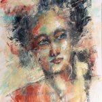 sparkle 50x60 cm acryl mixed media on heavy paper, 390 euro