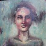strong 40x40 cm olieverf, 390 euro