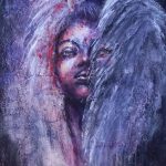 Eagle Spirit 70x100xm acrylics mixed media, 855 euro