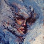 Face in the Water 40x60cm mixed media oils, 440 euro